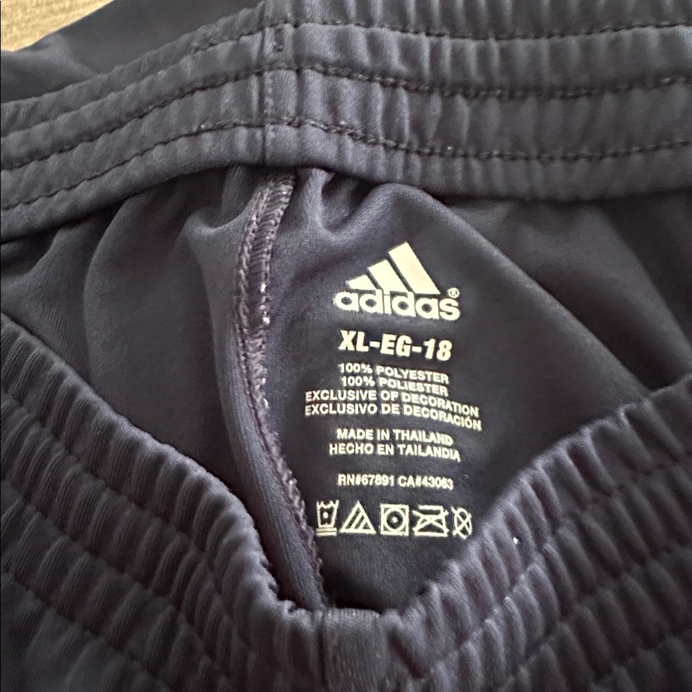 Adidas Dark Blue Joggers with White Accents - Picture 3 of 3